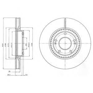 DELPHI BG4251 Тормозной диск