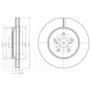 DELPHI BG4253 Тормозной диск