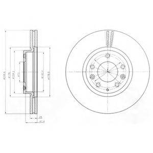 DELPHI BG4255 Тормозной диск