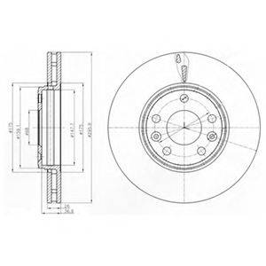 DELPHI BG4264 Тормозной диск