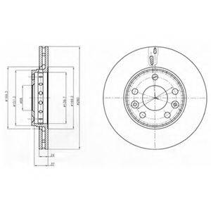 DELPHI BG4265 Тормозной диск