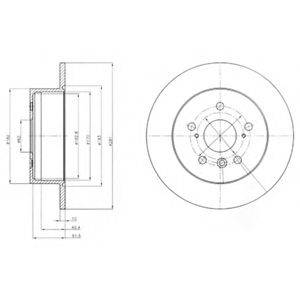 DELPHI BG4268 Тормозной диск