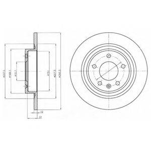 DELPHI BG4279 Тормозной диск