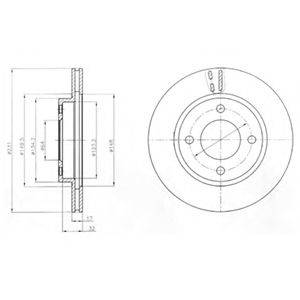 DELPHI BG4299 Тормозной диск