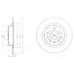 DELPHI BG4300 Тормозной диск