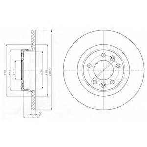 DELPHI BG4301 Тормозной диск