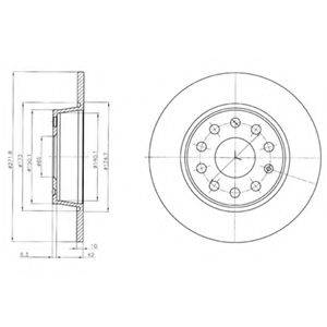 DELPHI BG4324 Тормозной диск