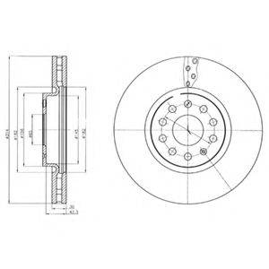 DELPHI BG4330 Тормозной диск