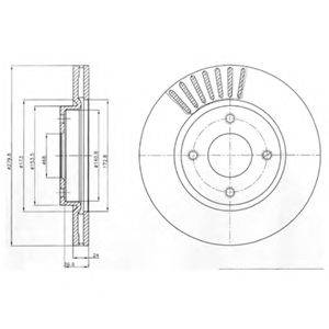 DELPHI BG4337 Тормозной диск