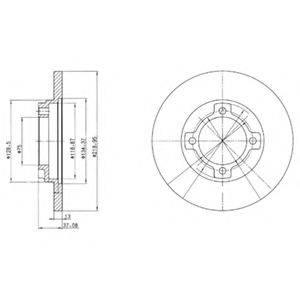DELPHI BG3083 Тормозной диск