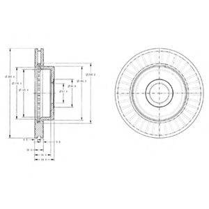 DELPHI BG3659 Тормозной диск