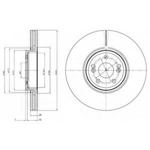 DELPHI BG9687 Тормозной диск