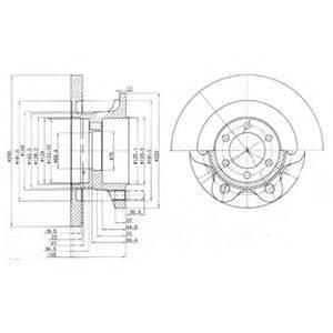 DELPHI BG9722 Тормозной диск