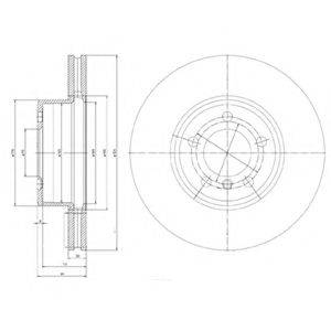 DELPHI BG9786 Тормозной диск