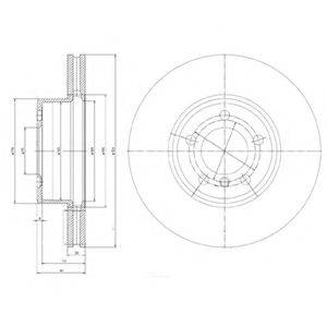 DELPHI BG9786 Тормозной диск