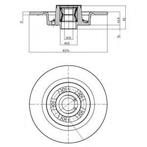 DELPHI BG9026RS Тормозной диск