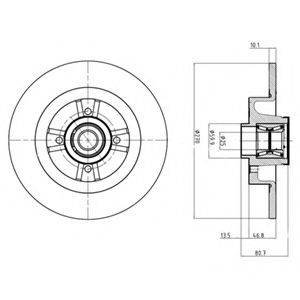 DELPHI BG9032RS Тормозной диск