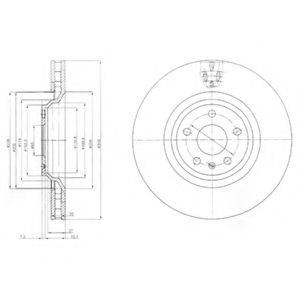 DELPHI BG9054 Тормозной диск