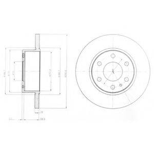 DELPHI BG4164 Тормозной диск