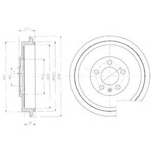 DELPHI BF406 Тормозной барабан