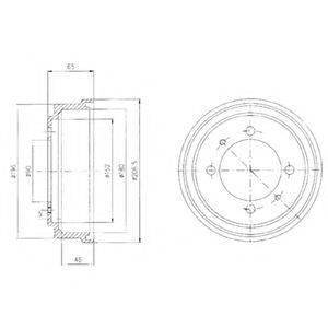 DELPHI BF498 Тормозной барабан