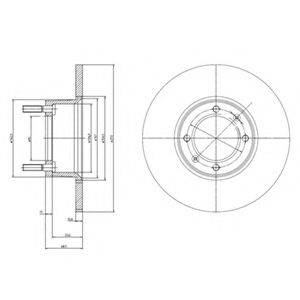 DELPHI BG2316 Тормозной диск