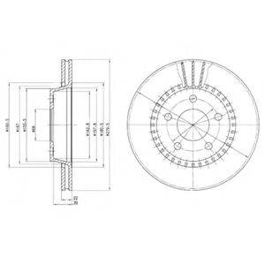 DELPHI BG2377 Тормозной диск