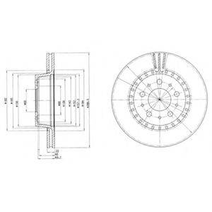 DELPHI BG2426 Тормозной диск