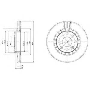 DELPHI BG2443 Тормозной диск