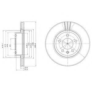 DELPHI BG2908 Тормозной диск