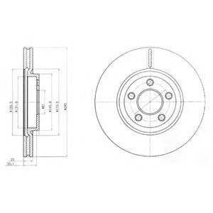 DELPHI BG3704 Тормозной диск