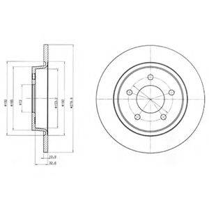 DELPHI BG3930 Тормозной диск