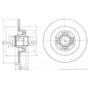 DELPHI BG4044 Тормозной диск