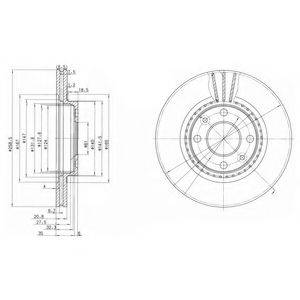 DELPHI BG2625C Тормозной диск