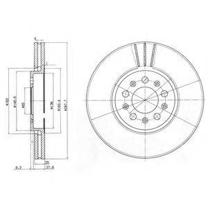 DELPHI BG3035C Тормозной диск