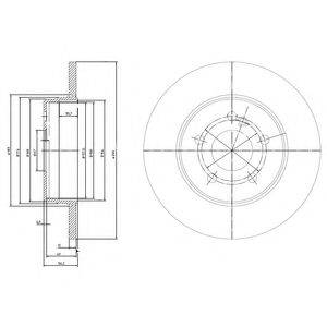 DELPHI BG3208C Тормозной диск