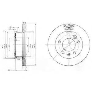 DELPHI BG3236C Тормозной диск