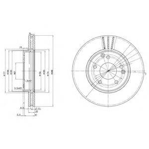 DELPHI BG3240C Тормозной диск