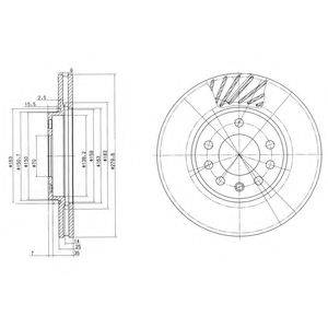 DELPHI BG3405C Тормозной диск