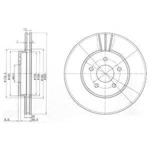 DELPHI BG3537C Тормозной диск