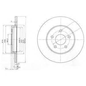 DELPHI BG3663C Тормозной диск