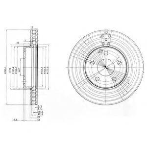 DELPHI BG3755C Тормозной диск