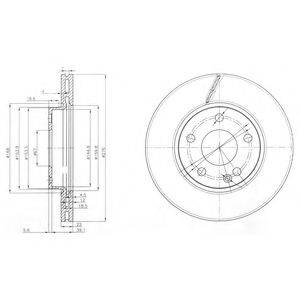 DELPHI BG3845C Тормозной диск