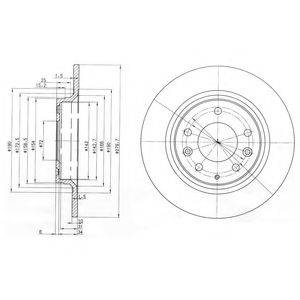 DELPHI BG3875C Тормозной диск