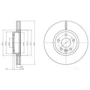 DELPHI BG4094C Тормозной диск