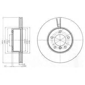 DELPHI BG4172C Тормозной диск