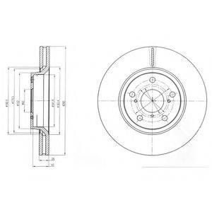 DELPHI BG4236C Тормозной диск