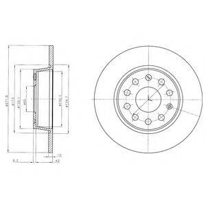 DELPHI BG4324C Тормозной диск