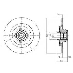 DELPHI BG9025RSC Тормозной диск