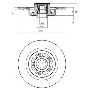 DELPHI BG9026RSC Тормозной диск